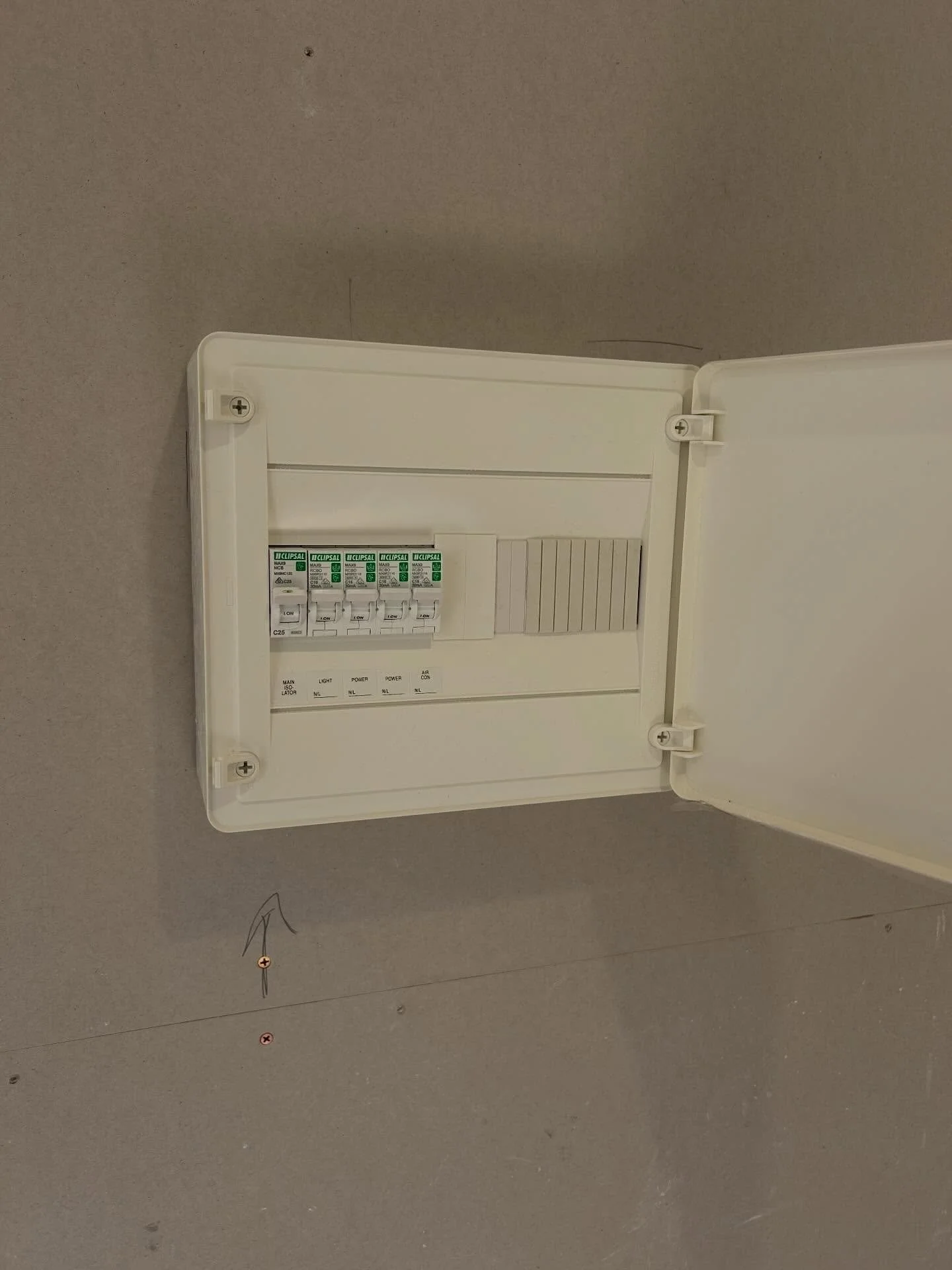 Garage subboard upgrade with safety switch protection.