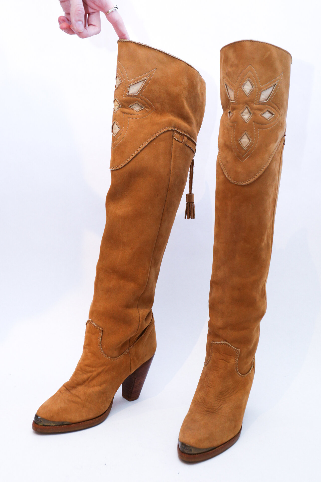 vintage suede boots