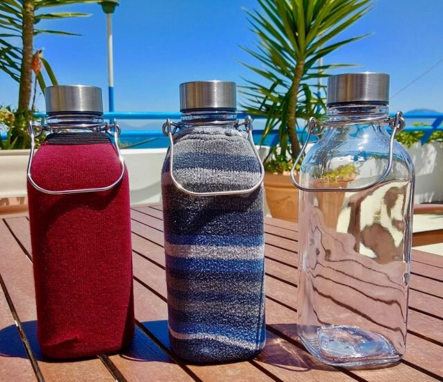 Going eco-friendly: glass bottles with unique up-cycled sleeves for our unique customers!

#ecofriendly #travelcommyunity #wonderingGreece #bodymindexersice #bodymindhealing #gastronomy #event #the4elements #lifeinbalance #&chi;&rho;ό&nu;&omicron;&up