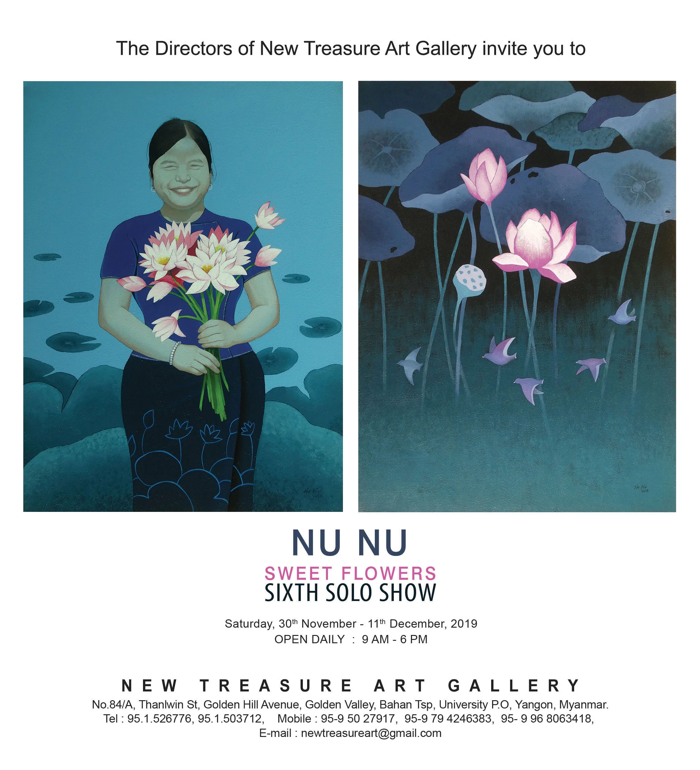 Sweet Flowers By Nu Nu New Treasure Art Gallery