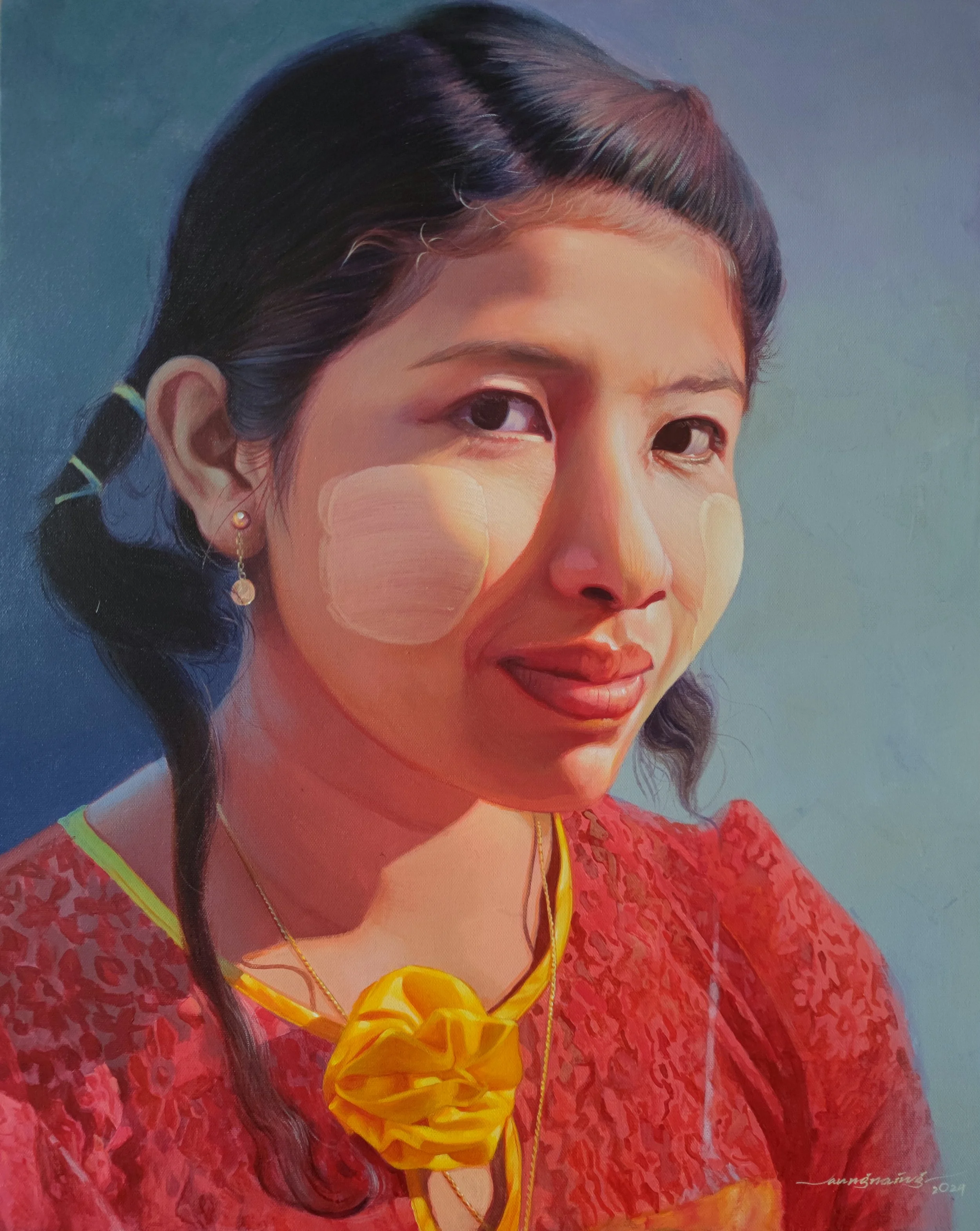 Used 22nd March 2024_Aung Naing_Tanakha_12 x 10 in_Acrylic_2,500,000 MMK.jpg