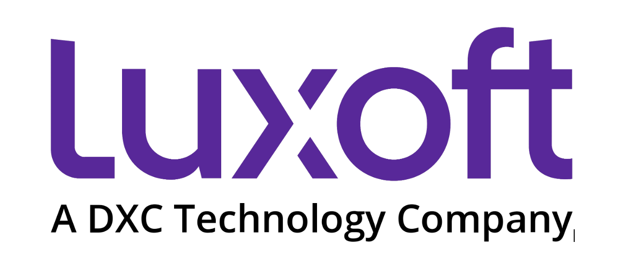 Luxoft logo with text 'A DXC Technology Company'