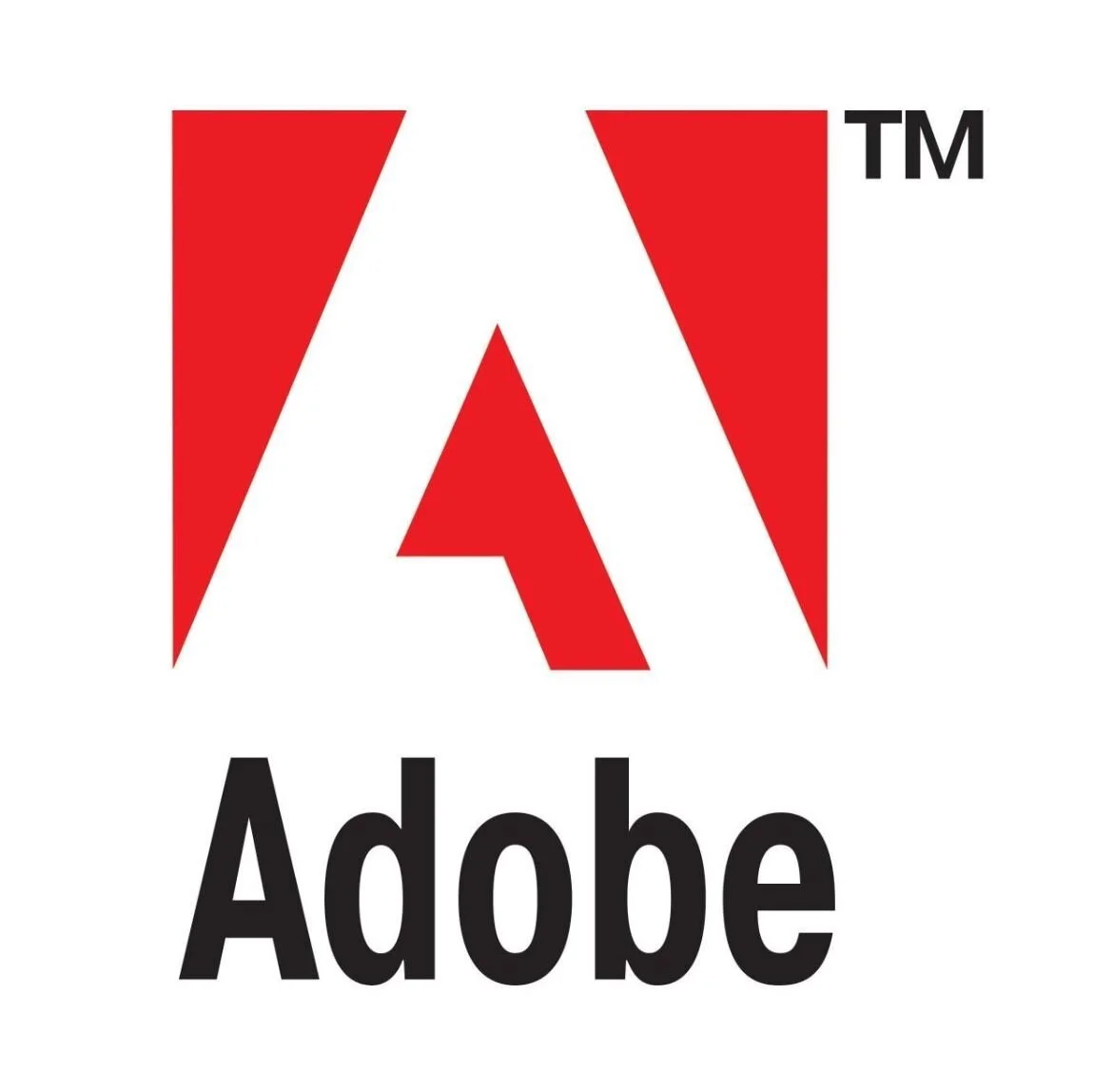 Adobe logo with red and white stylized 'A' and trademark symbol.