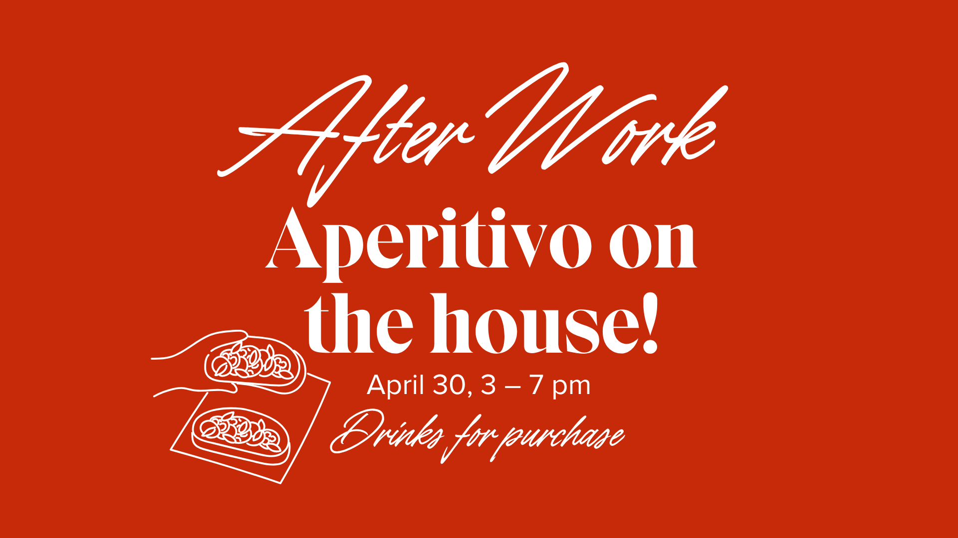 After Work: Aperitivo at O10  Thursday, April 30 