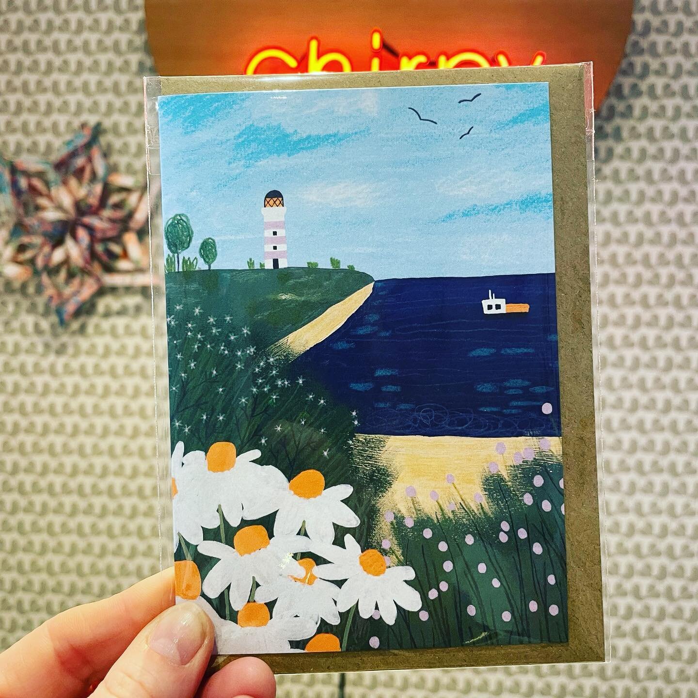 *CARD OF THE DAY* 

We had a lovely new delivery of cards from @joyjenstudio yesterday 

Unfortunately (perhaps fortunately given todays weather) I&rsquo;m not by the sea today but in Chirpy!

We&rsquo;re OPEN until 4pm today (tho if it&rsquo;s reall