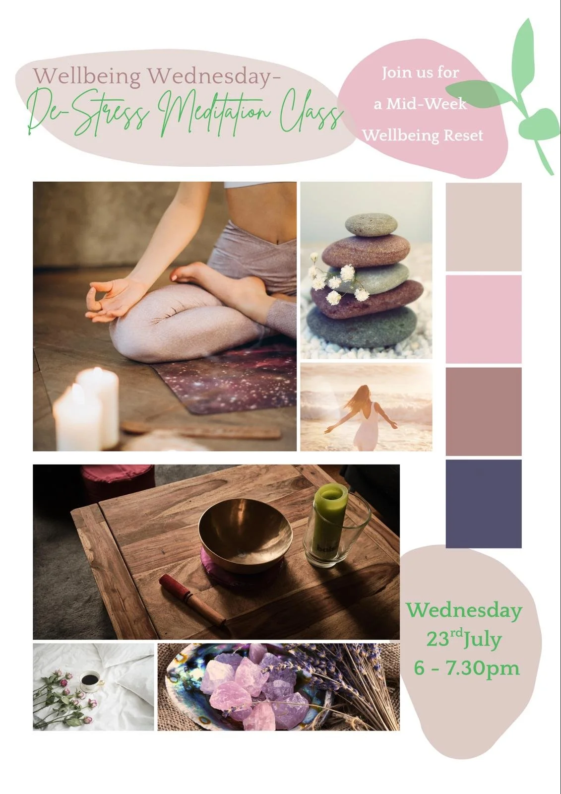 Well being Wednesday - Destress Meditation Class