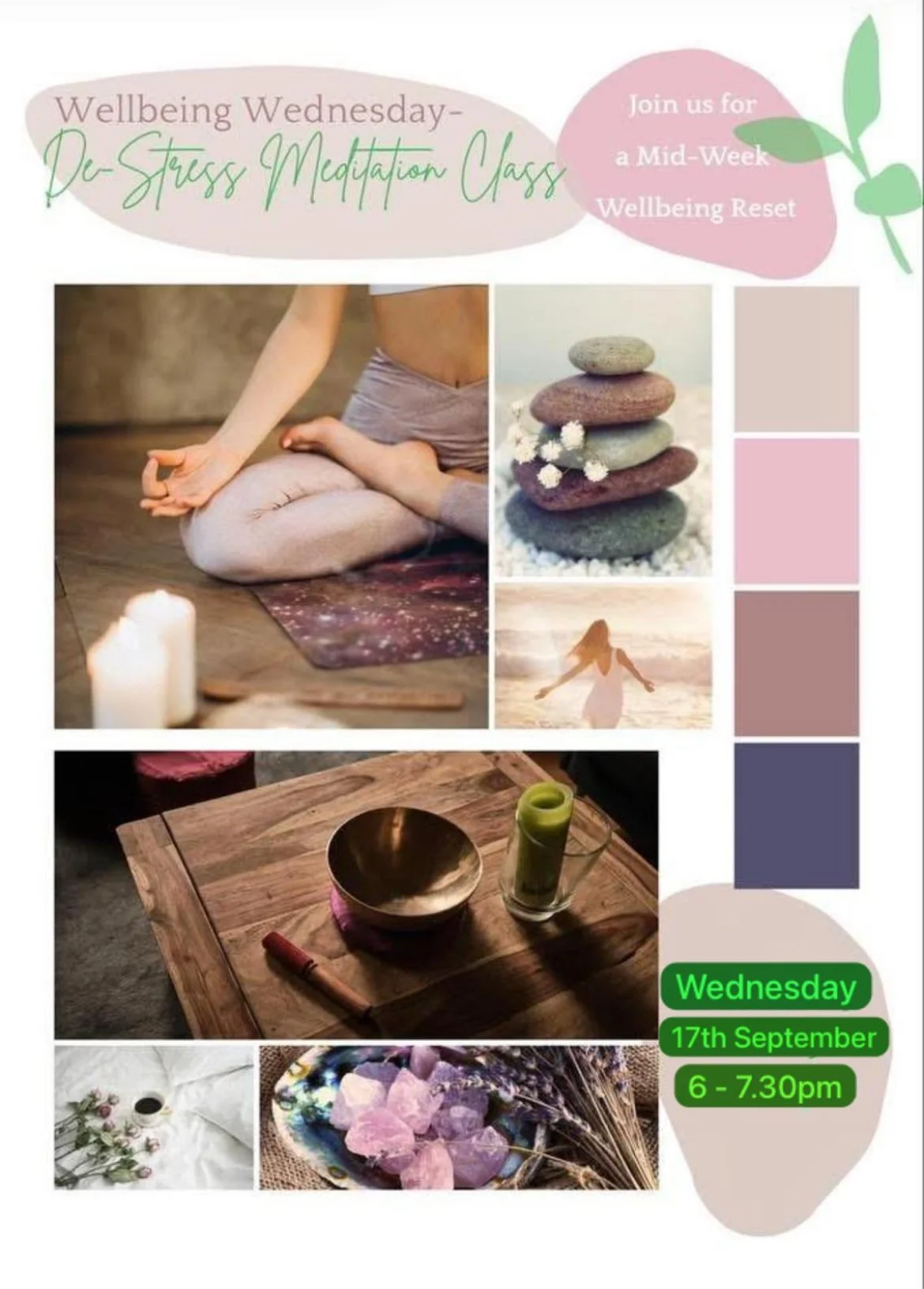 Well being Wednesday - Destress Meditation Class