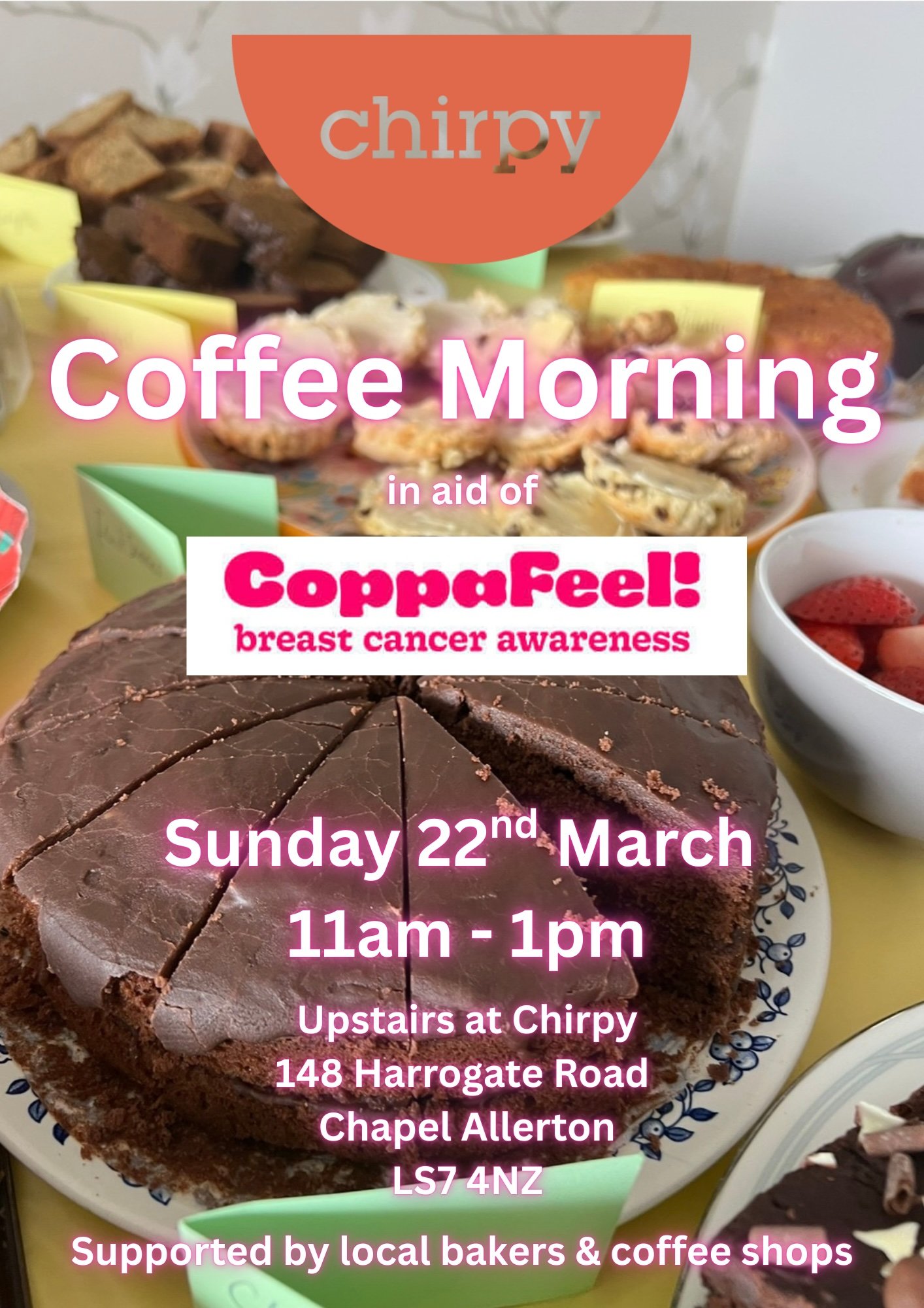Chirpy Charity Coffee Morning in aid of Coppafeel!