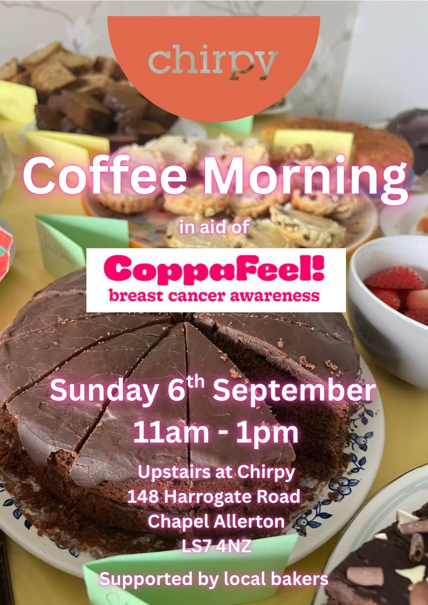 Chirpy Charity Coffee Morning in aid of Coppafeel!