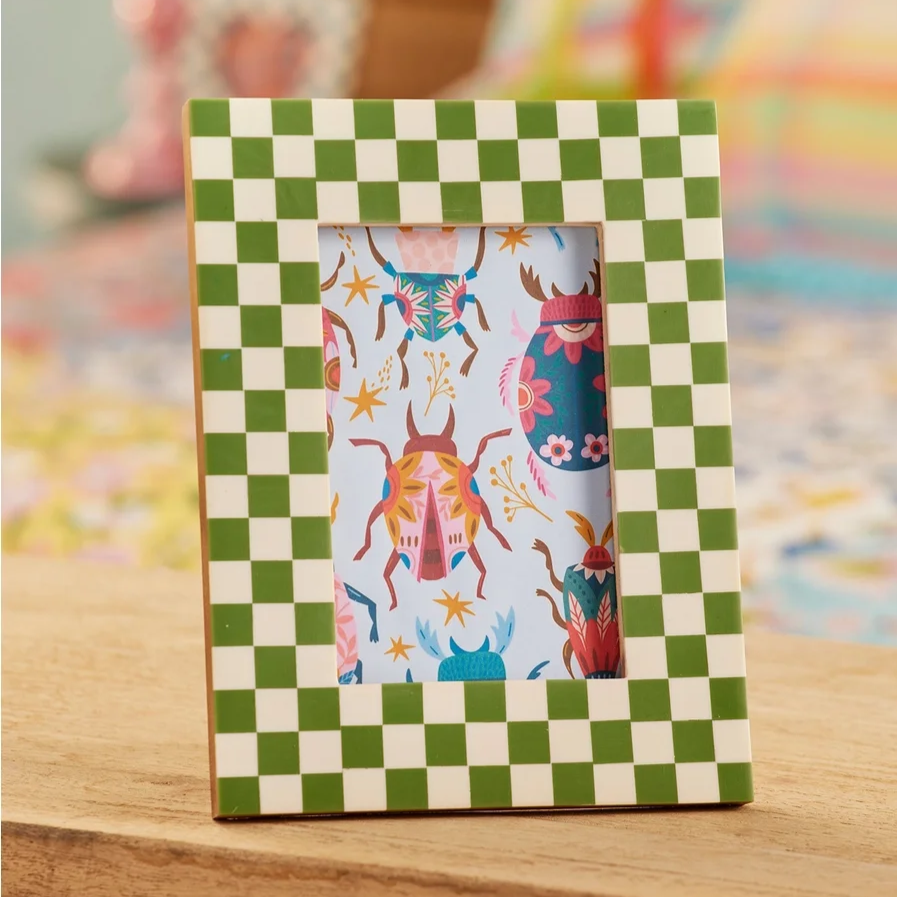 Checked Photo Frame 6x4"