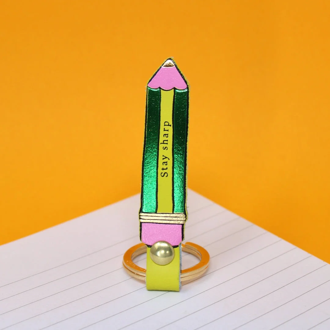 pencil keyring acid green.webp