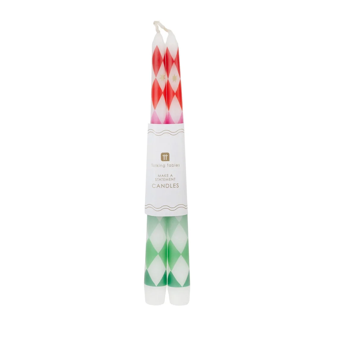 Checkered Taper Candles