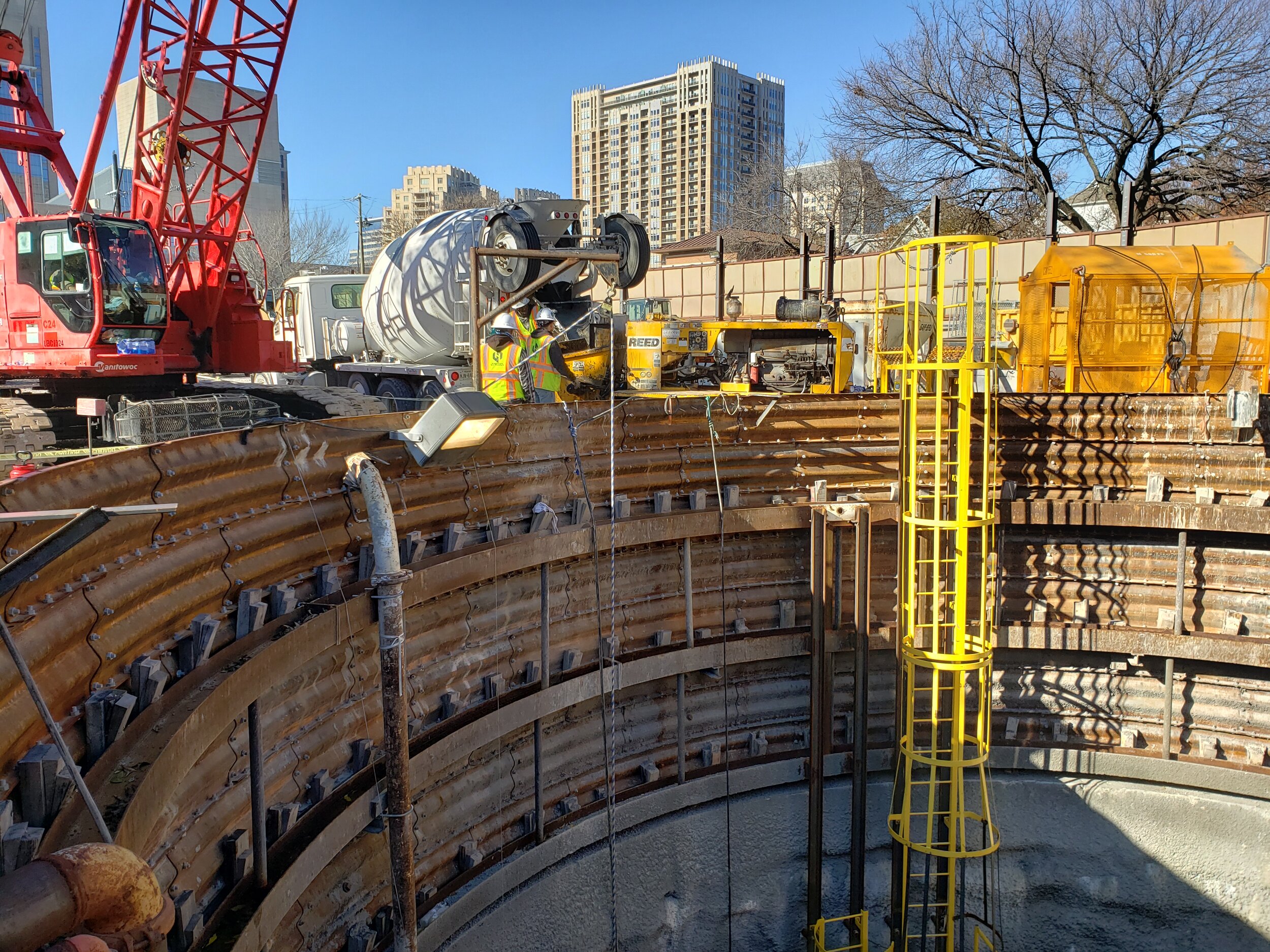 Lateral F Arch Concrete Placement