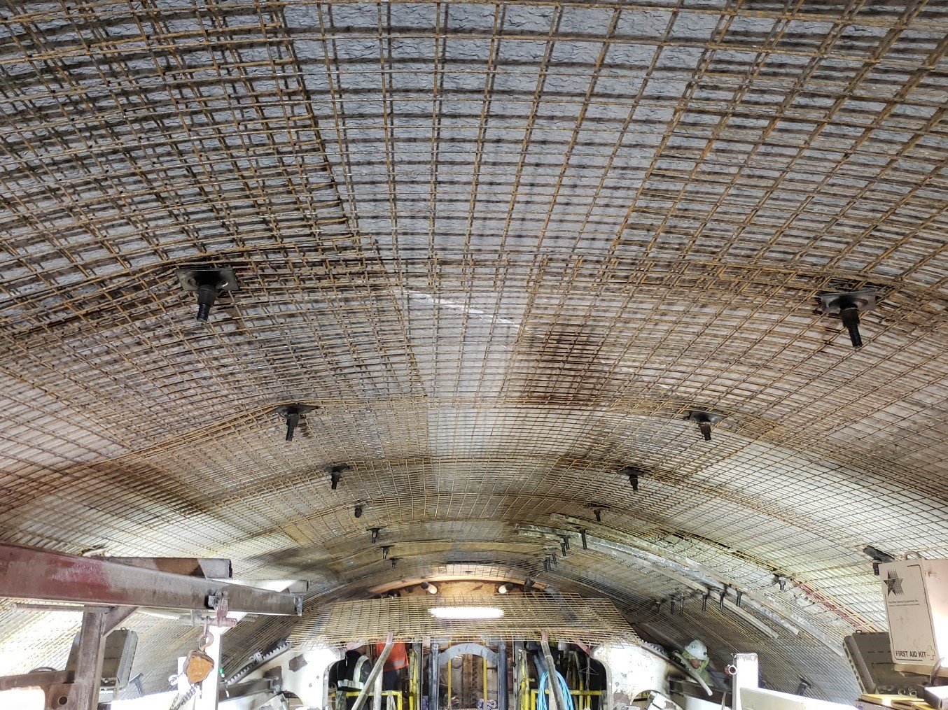 September 2021 - Initial Support for the 32.58-ft diameter Tunnel Crown