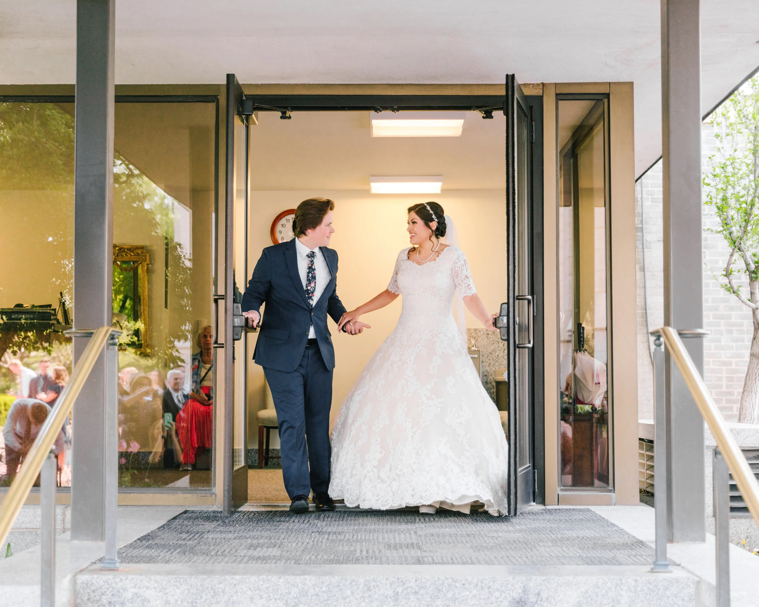  walking out of the temple doors just sealed for time and all eternity families can be together forever beautiful wedding dress a line wedding dress inspiration modest wedding dress inspiration fall wedding dress inspiration ideas and goals utah brid
