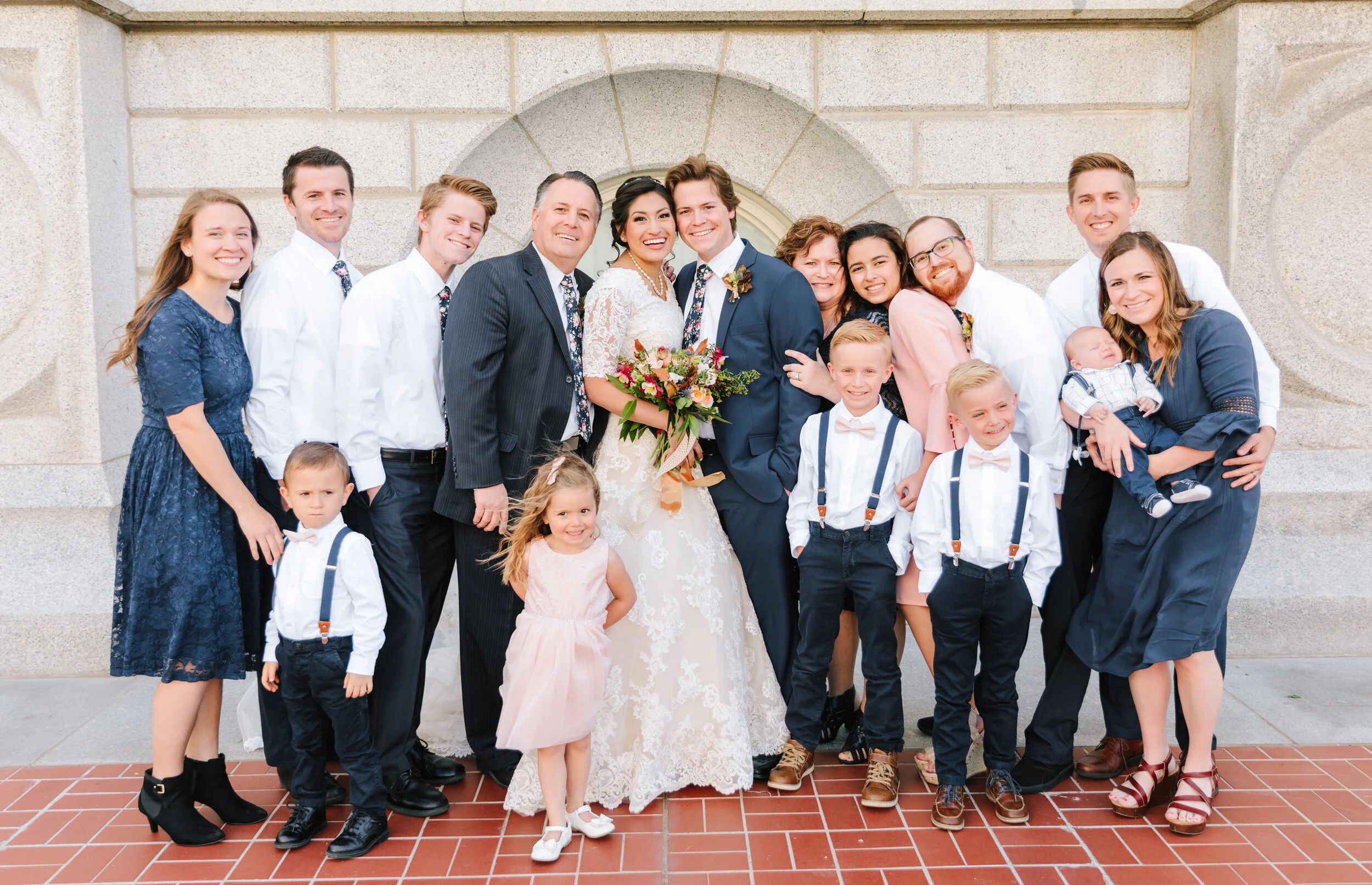  wedding day photo shoot inspiration wedding party pose inspiration wedding party family all together wedding party attire inspiration grooms family adorable family families can be together forever lds wedding inspiration lds family wedding day inspi