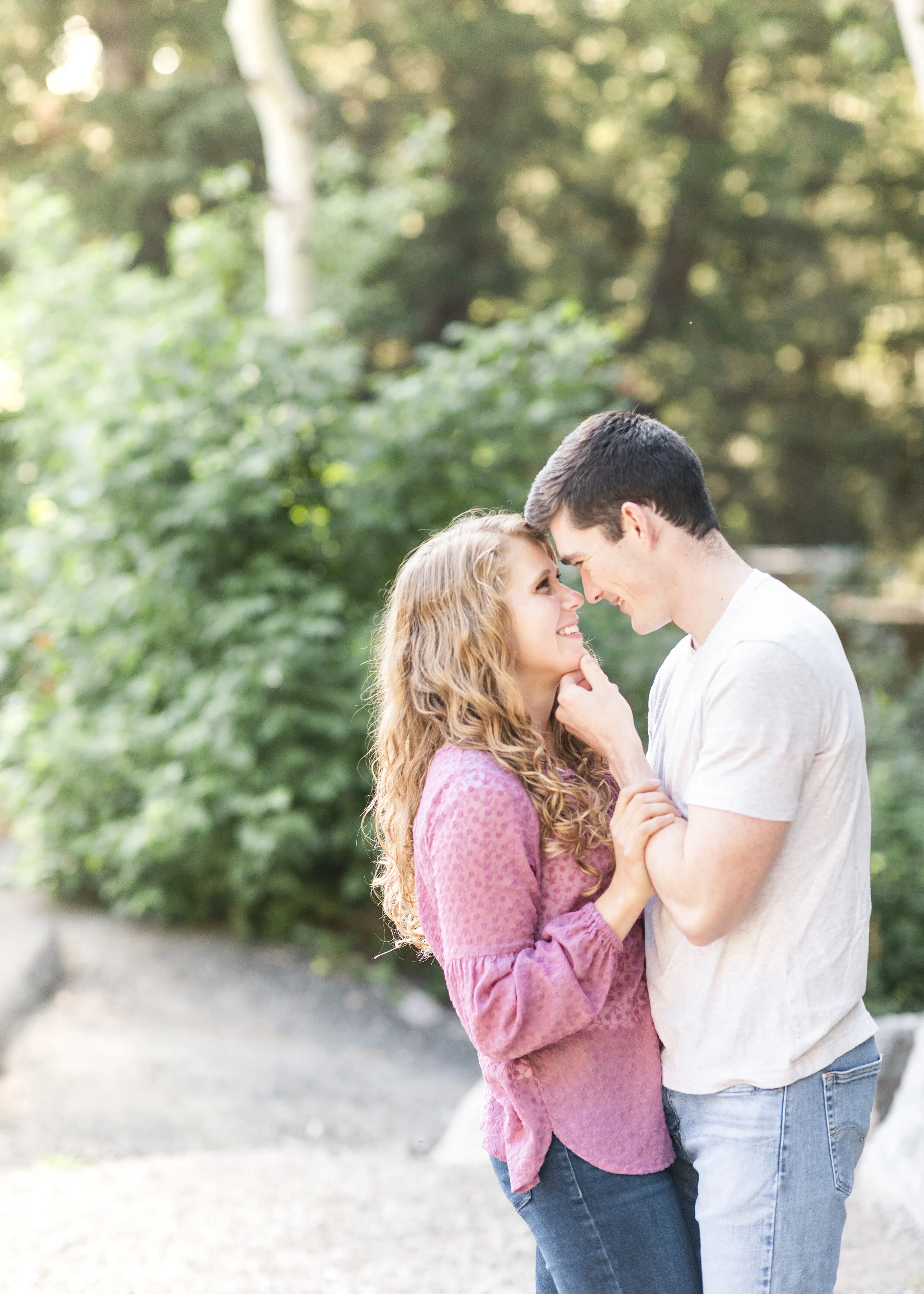  provo canyon couples photo shoot session summer engagement session inspiration and goals what to wear client outfit inspiration client attire semi formal adorable couple adorable couple pose inspiration softly holding her face pose ideas and inspira