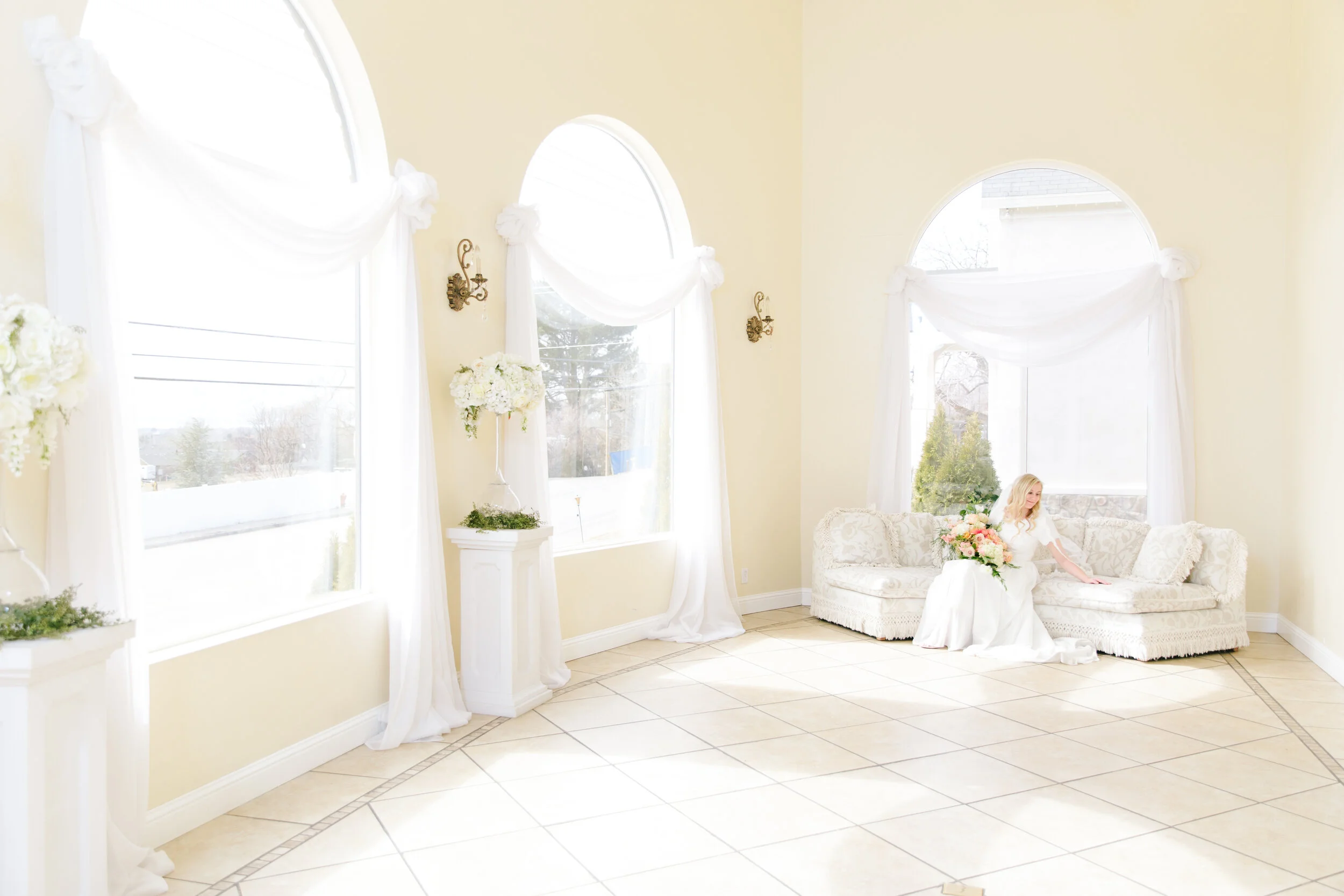  getting ready with the bride bride taking a moment on her big day bridal changing room inspiration bright airy beautiful white room almost time for the big moment wedding inspiration wedding goals utah bride inspiration utah wedding photographer  #w