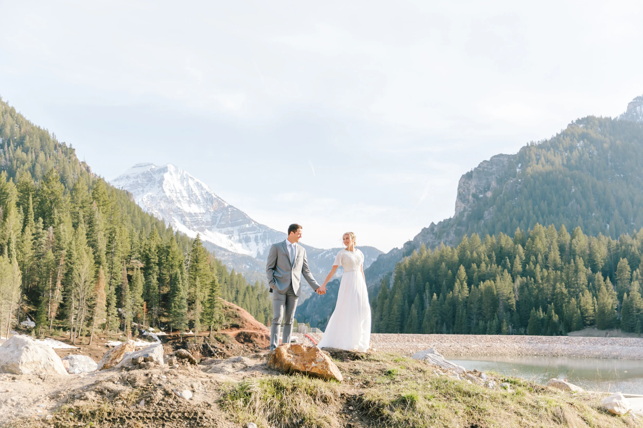  outdoor formal wedding photo shoot inspiration photo shoot in the mountain utah mountain wedding photo shoot inspiration walking together forever and ever wedding goals couple goals couple pose inspiration wedding location inspiration utah wedding #