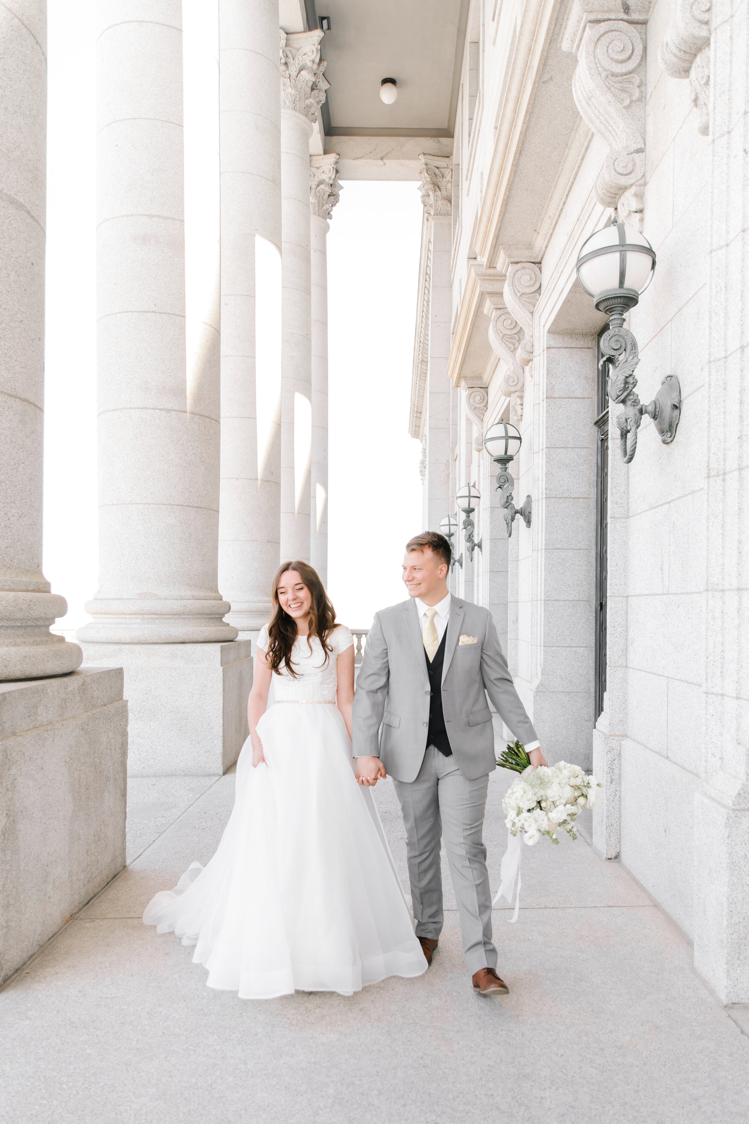  bright and clean sophisticated bridals wedding photography style utah state capitol savanna with clarity lane professional wedding photography available for travel outside of utah modest wedding gown lds wedding photographer 