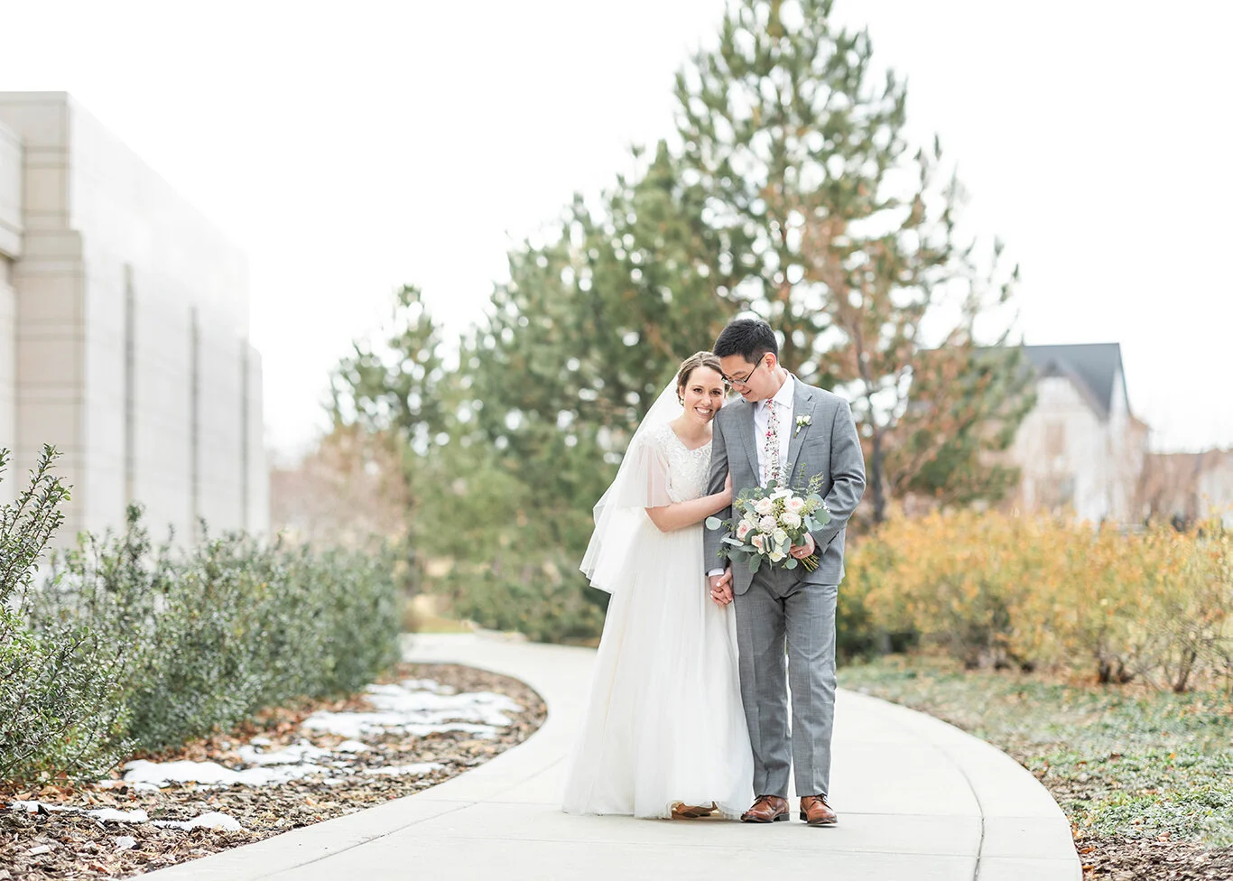 Erin + Bo Formals | Oquirrh Mountain Temple in South Jordan, Utah