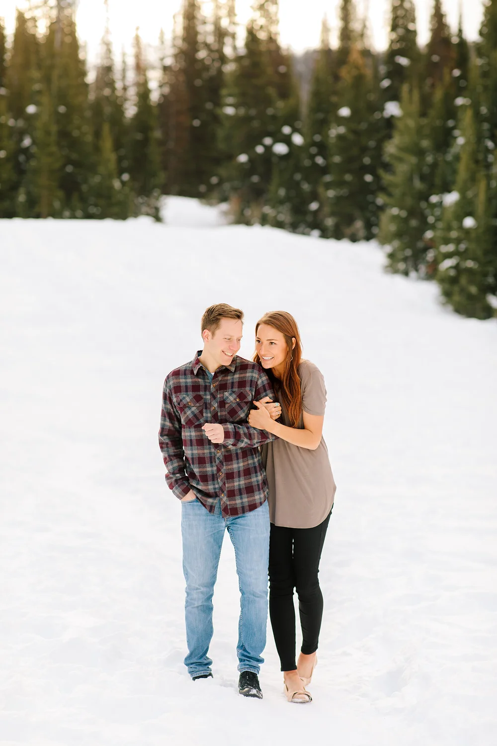 navy blue dress for baby girl Fall/Winter Engagement Session Outfit Guide