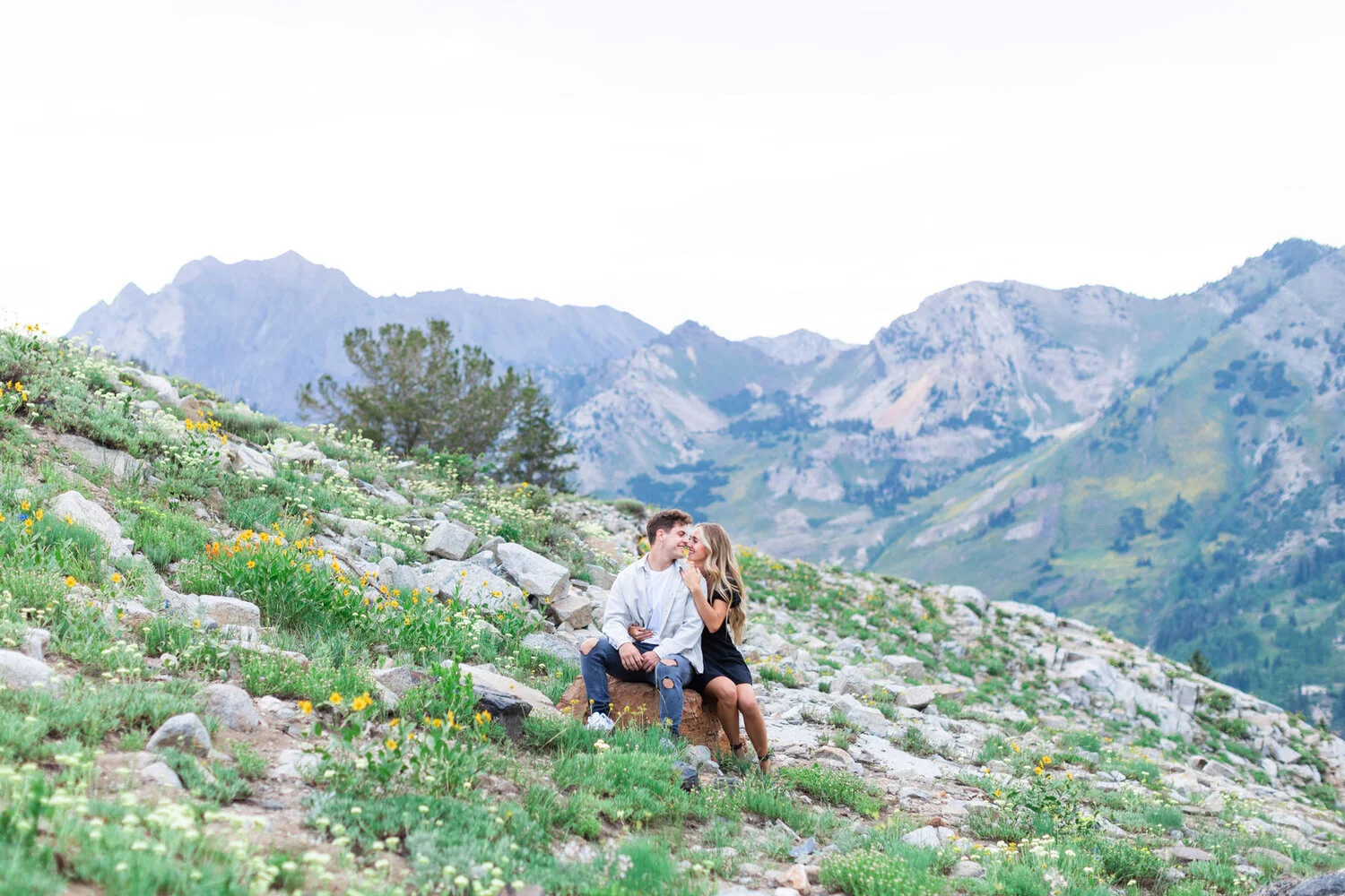 Ally + Noah Engagements | Albion Basin, Northern Utah Photographer