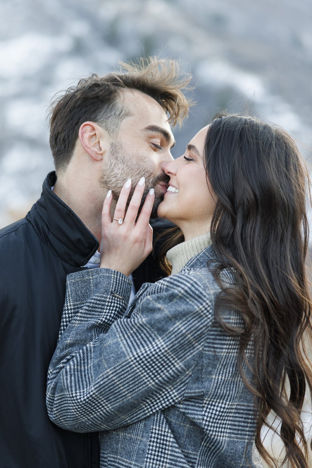  After a woman says yes to a proposal the engaged couple kiss captured by Savanna Richardson Photography. wedding photographer #SavannaRichardsonPhotography #Proposal #proposalphotography #ProProposalCompany #engaged #engagementphotography 