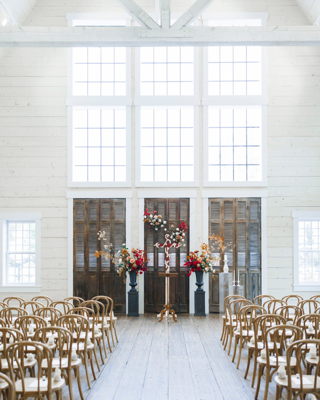 Can you spy the handmade cross from Nikki and Jason's wedding at @walkerfarms? Their ceremony was full of so many sweet moments, including singing praises, sharing communion, exchanging vows, and sharing their *first kiss ever*. It was such a special