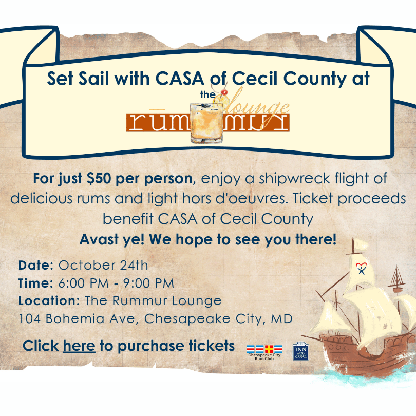 Set Sail with CASA of Cecil County at The Rum Lounge