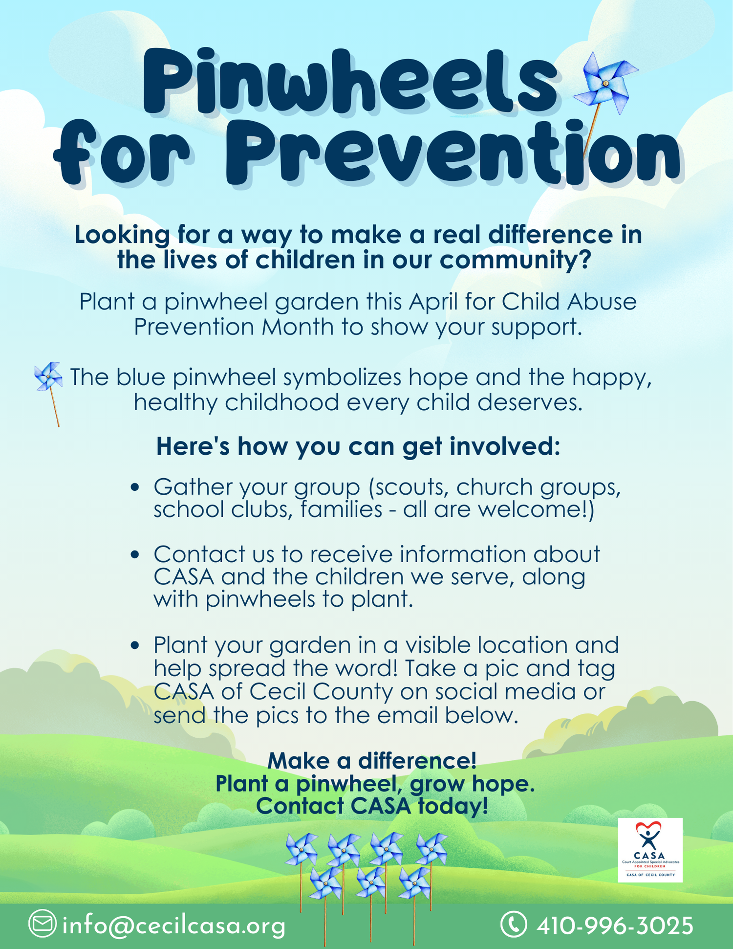 Pinwheels For Prevention — CASA of Cecil County