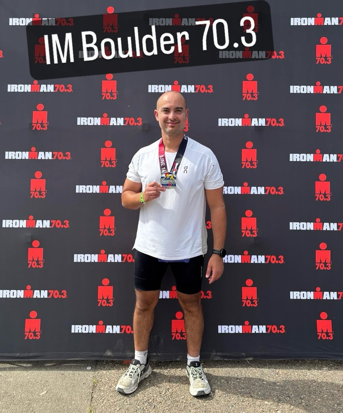 Medal Monday 🏅

Huge congratulations to @mina_rizk on completing his first 70.3 on his 40th birthday on Saturday. 
He started training on a borrowed bike andjust learning to swim for endurance. He has a running background. Training went well he was 