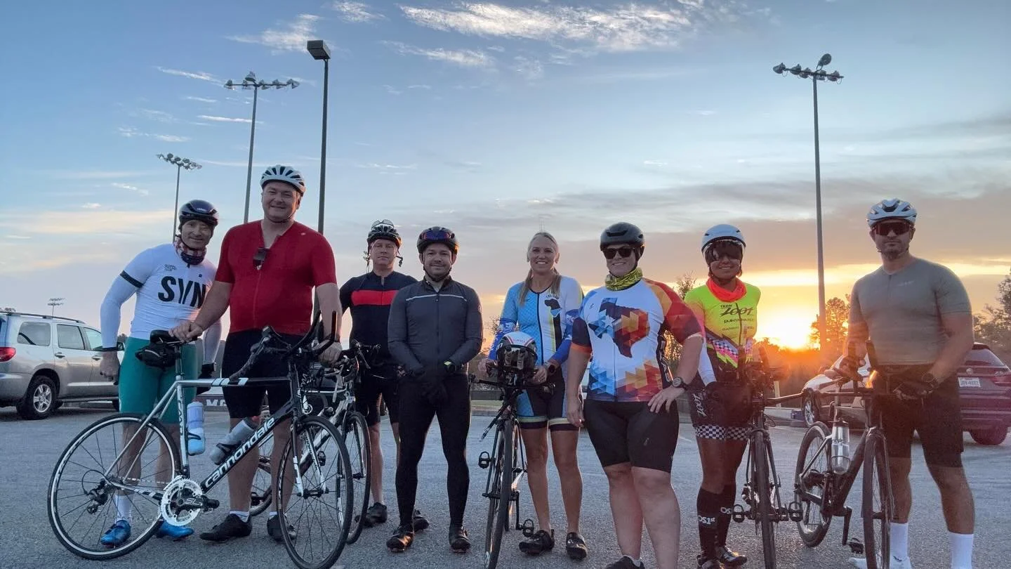 Great morning up in Montgomery county riding the main loop of the Oilman course with athletes and friends. 
There&rsquo;s a beautiful freshly paved section, but still plenty of chip seal 🤣
.
.
#triathlete #triathlon #swimbikerun #fitover50 #cycling 