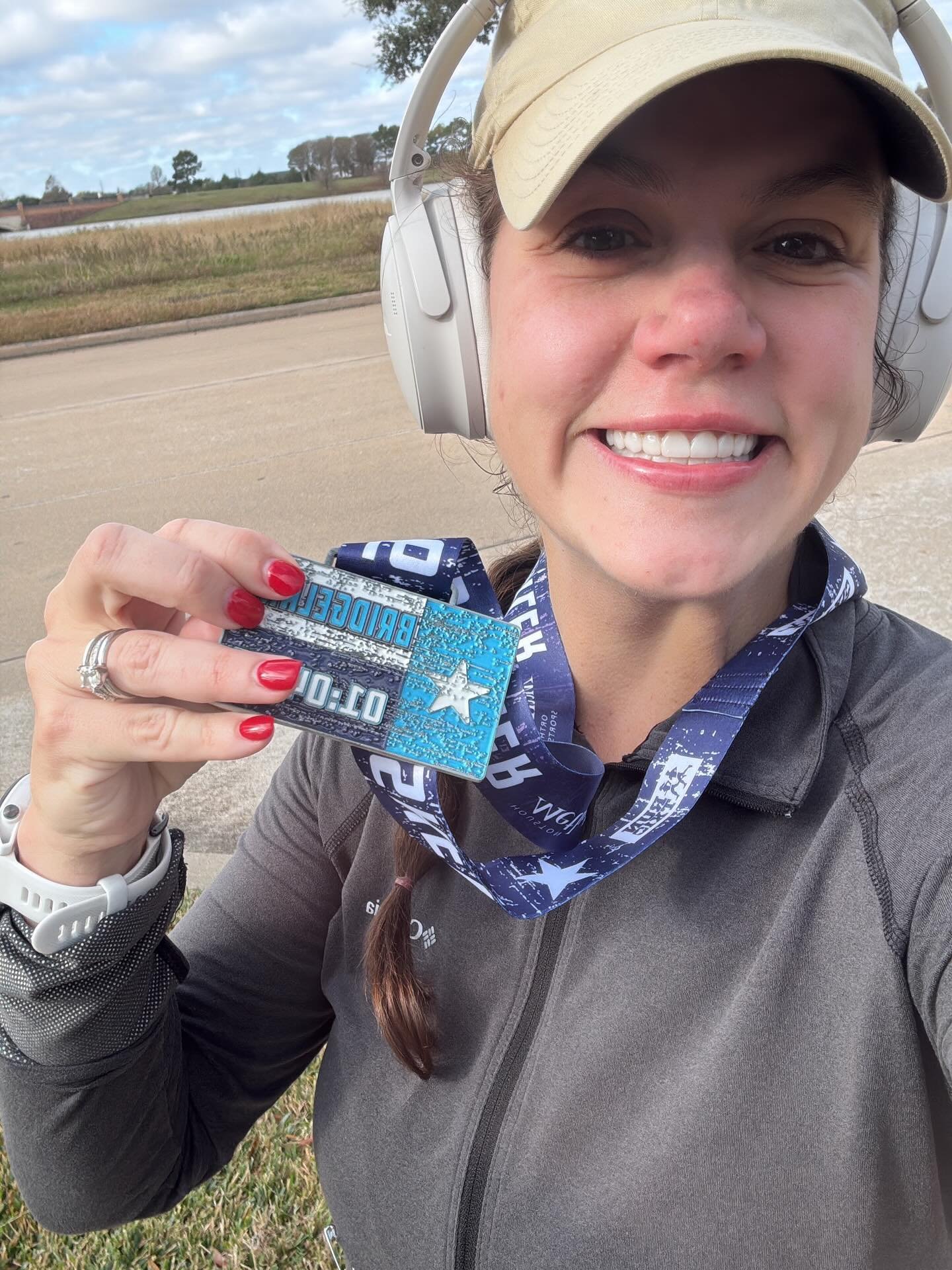 Medal Monday a day late. So proud of these 3. 

@lopozzan lopozzan did the Bridgeland 10 mile on Sunday, final prep for the half this weekend.  She did awesome and feels ready. 
@dlovespirit did a half in Sugarland where she took 1st place OV!!!!

@b