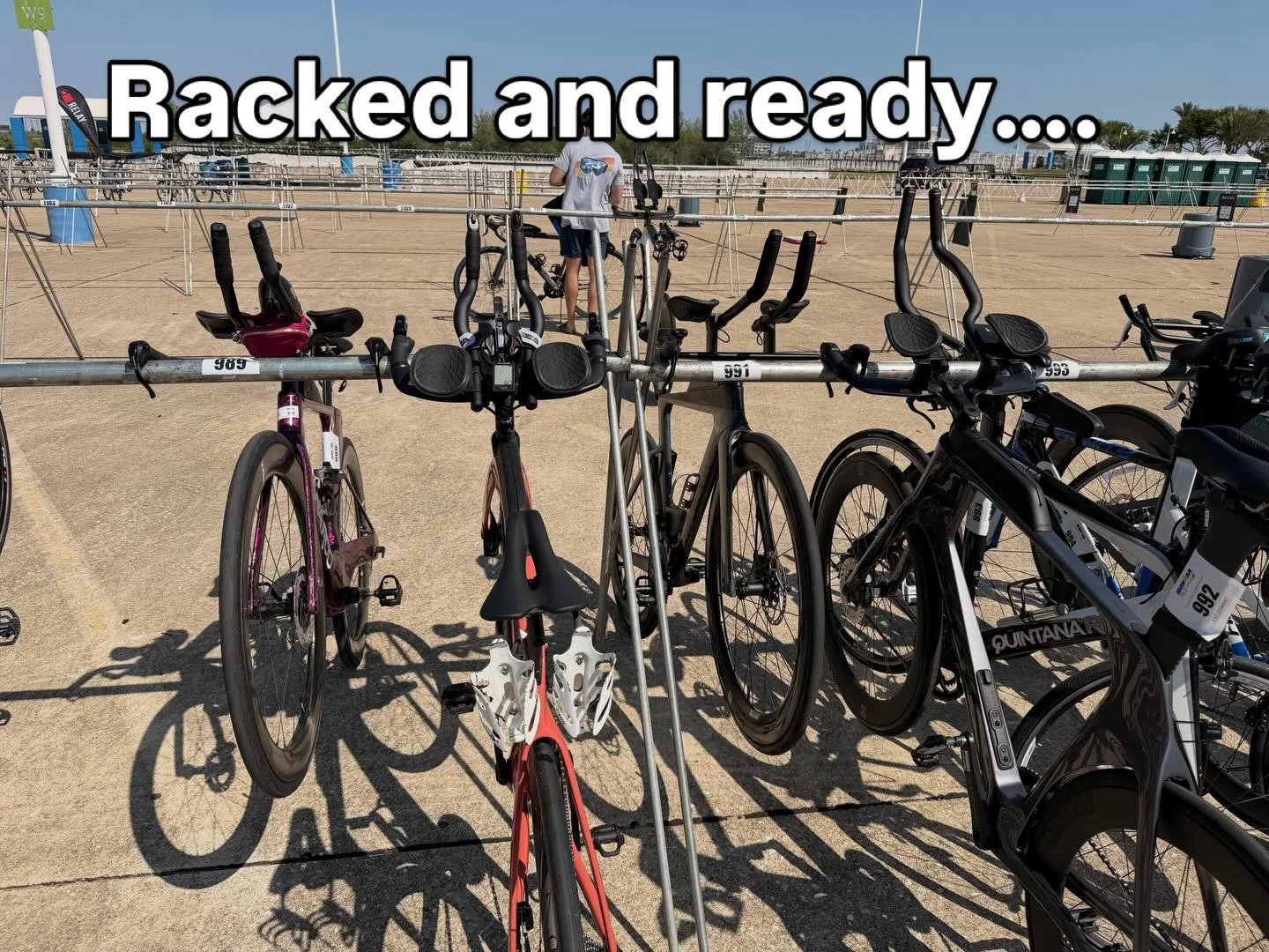 So excited to watch my athletes race tomorrow. They&rsquo;ve out in the work and they are ready. @clajulianita @dlovespirit are doing their first 70.3. @brettravenberg and @mina_rizk have done them before but this is their first time doing Galveston 