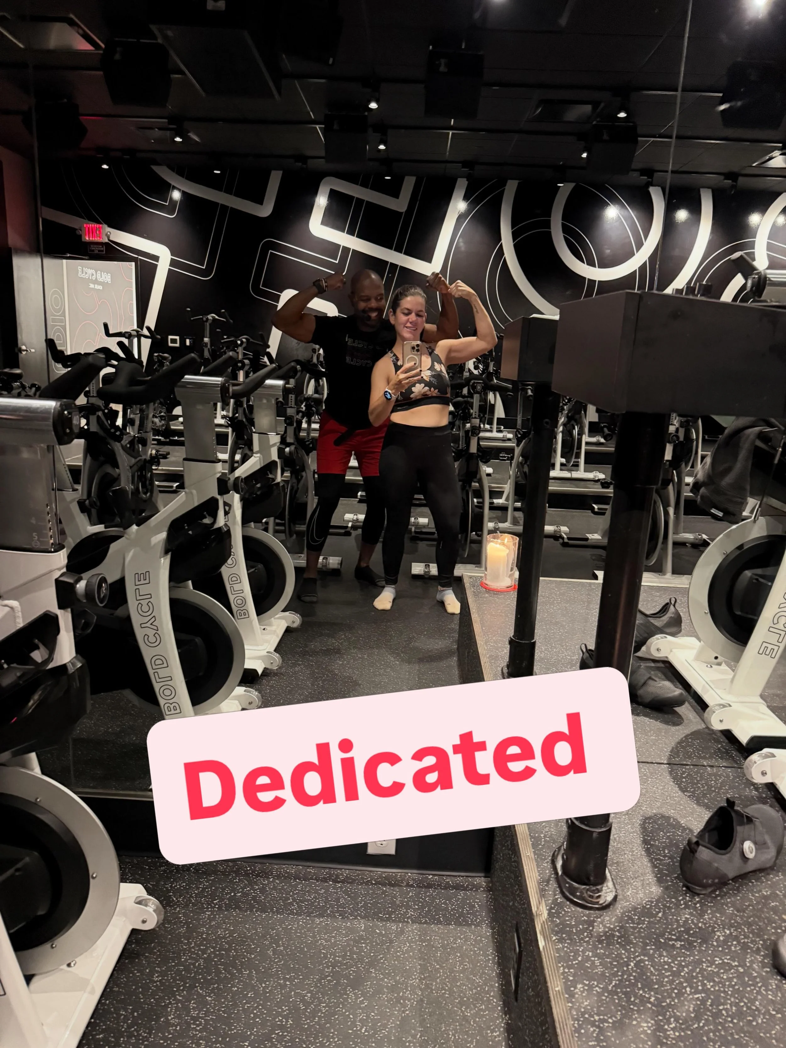 This is what consistency and dedication to her goals looks like. @lopozzan has to travel for work sometimes. But she always checks for a local cycle place to get a good spin in. With @escapealcatraztri  quickly approaching she&rsquo;s on top of her w