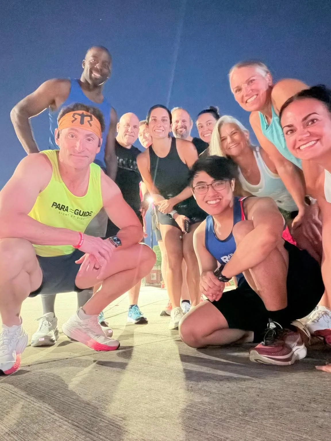 All the cool kids know where the 5am party is. Some just start a little earlier or later 😆. It was brutal this morning but we all got our miles in. And it was so lovely to have @julainnemills back at the bridge. 
.
.
#bridgerun #triathletes #communi