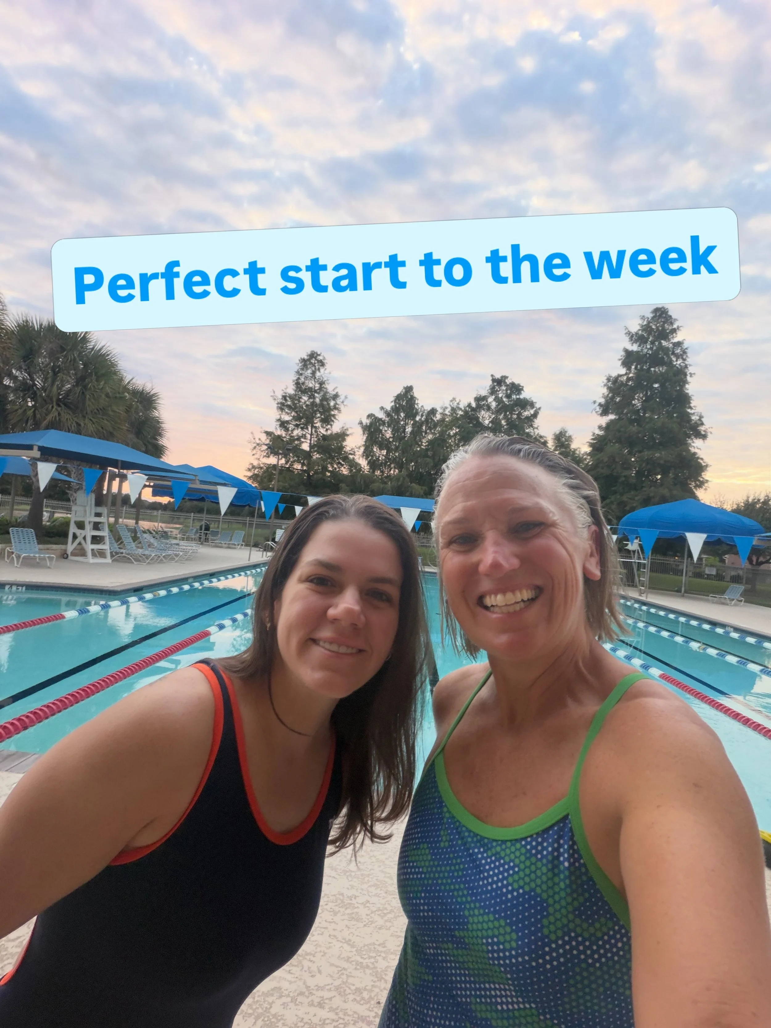 A quick swim with @lopozzan to start the week. 
.
#triathlete #endurancecoach #swim #swimdrills #getfaster