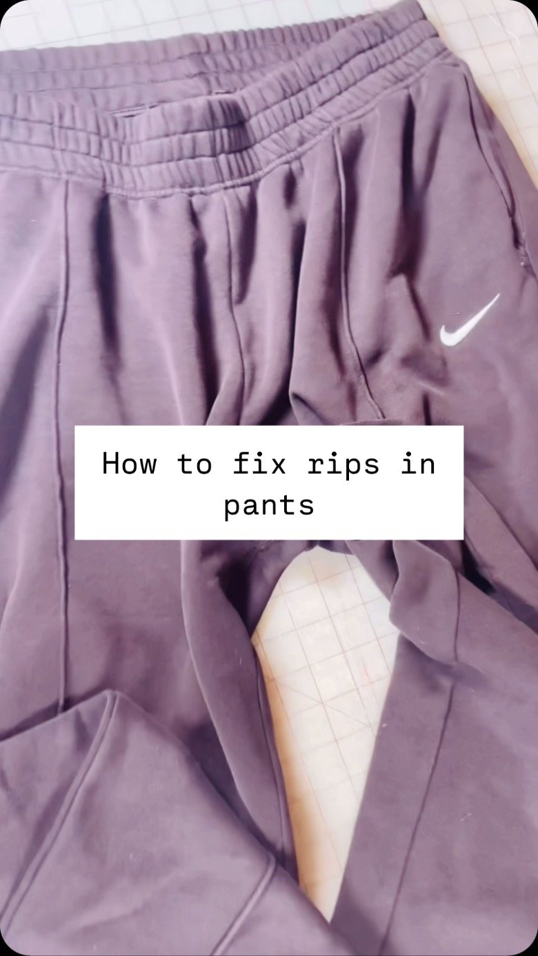 THE most common spot that rips in pants… the cr*tch
πͺ‘
The darning stitch makes it such an easy fix. If your machine doesn’t have this stitch then use the zig zag! I always use fusible interfacing on the back to help stabilize the fabr