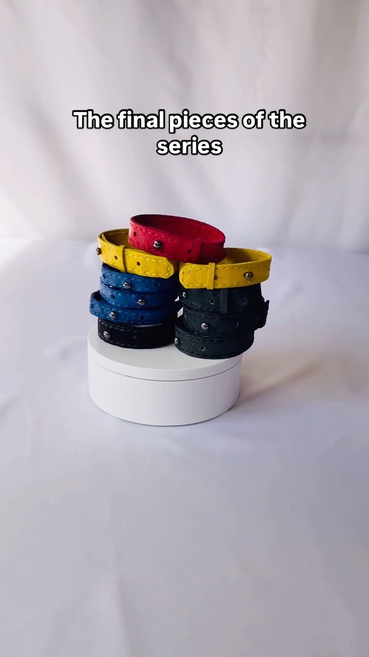π The final part of this series! Bracelets made from the scraps of the jackets. If you’re new to the series, here’s some background- I transformed two leather jackets, lovingly sent by my husband’s aunt, into a duffle bag, purse, w