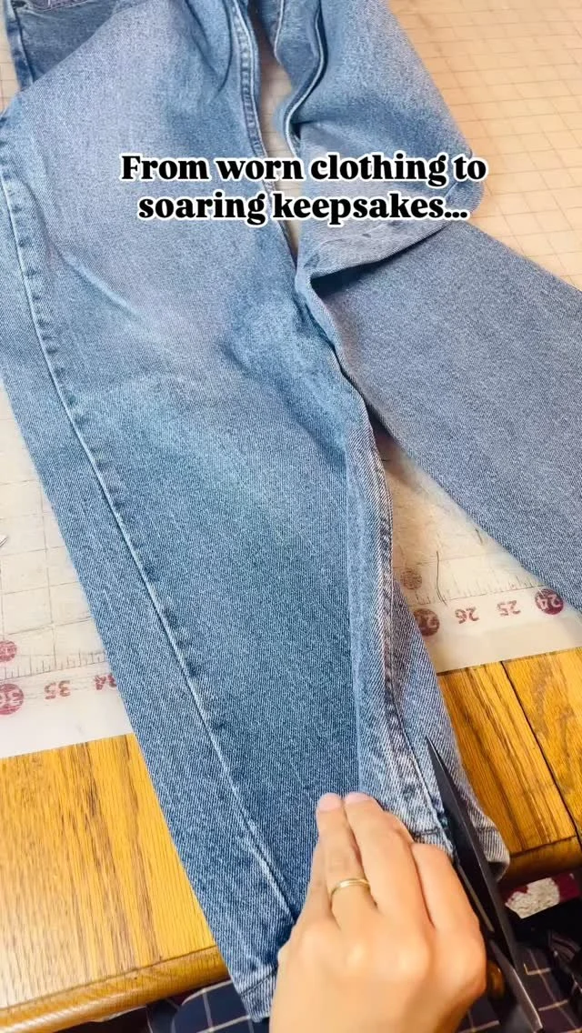 My customer asked me to upcycle her late grandparents’ clothing into a keepsake. I told her, “I can make anything.”
When she said, “An eagle,” I’ll admit—I was nervous. I’d never made one before and co