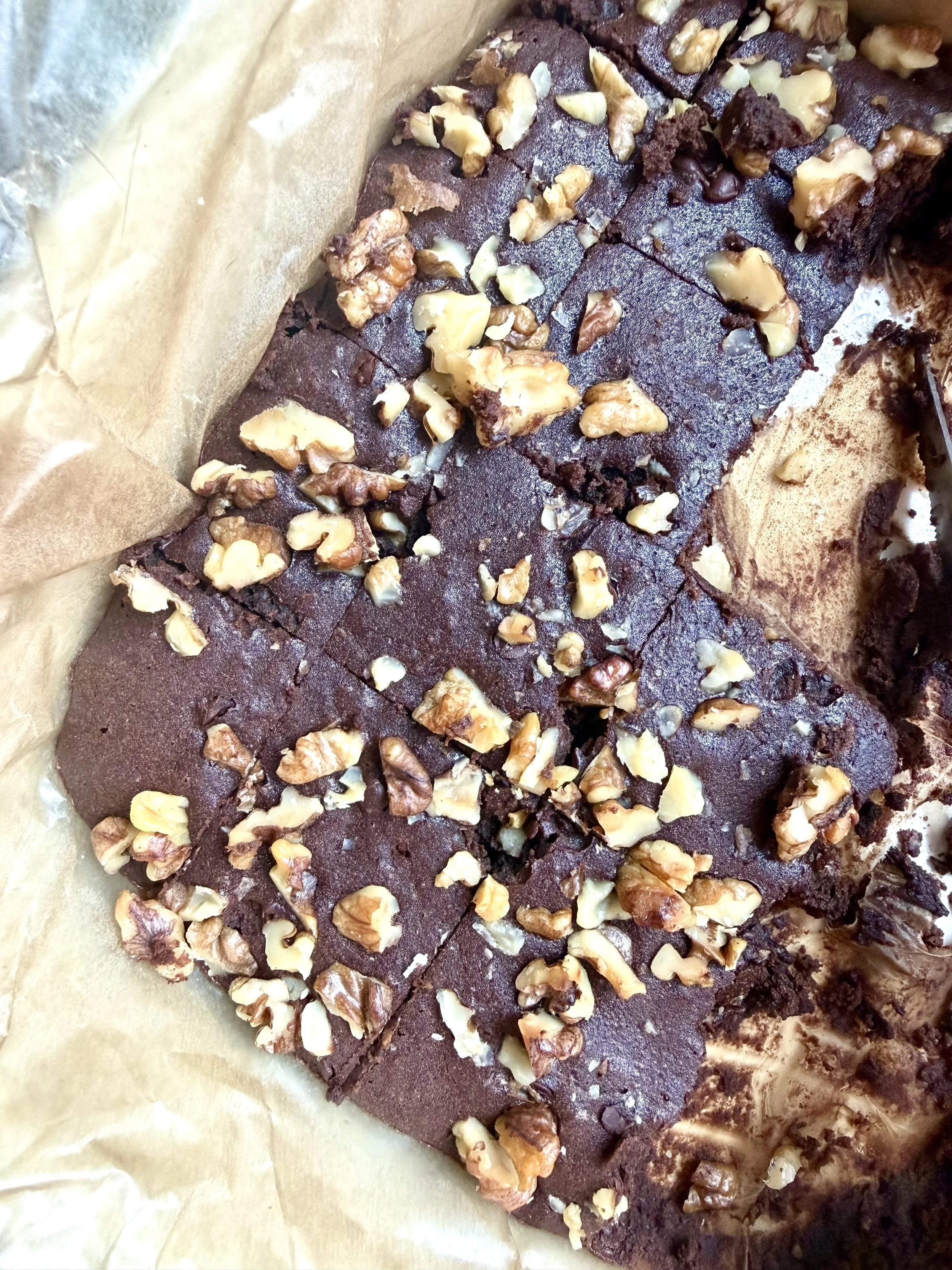 Brownie aux chocolat et aux noix (Ig bas)