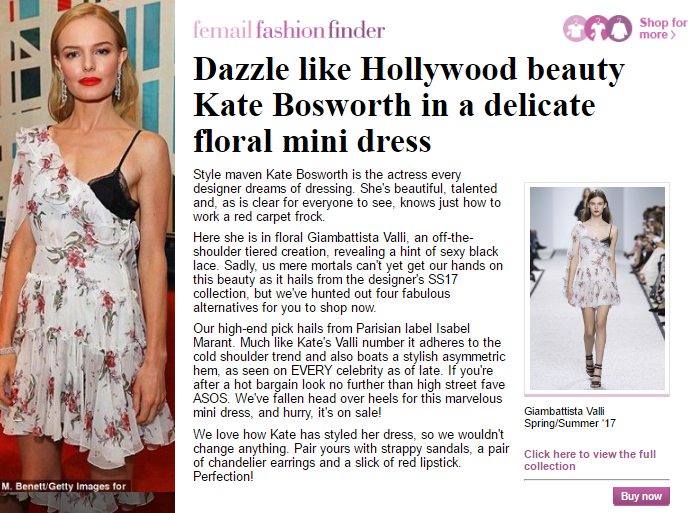  Fashion Finder | Daily Mail: Kate Bosworth