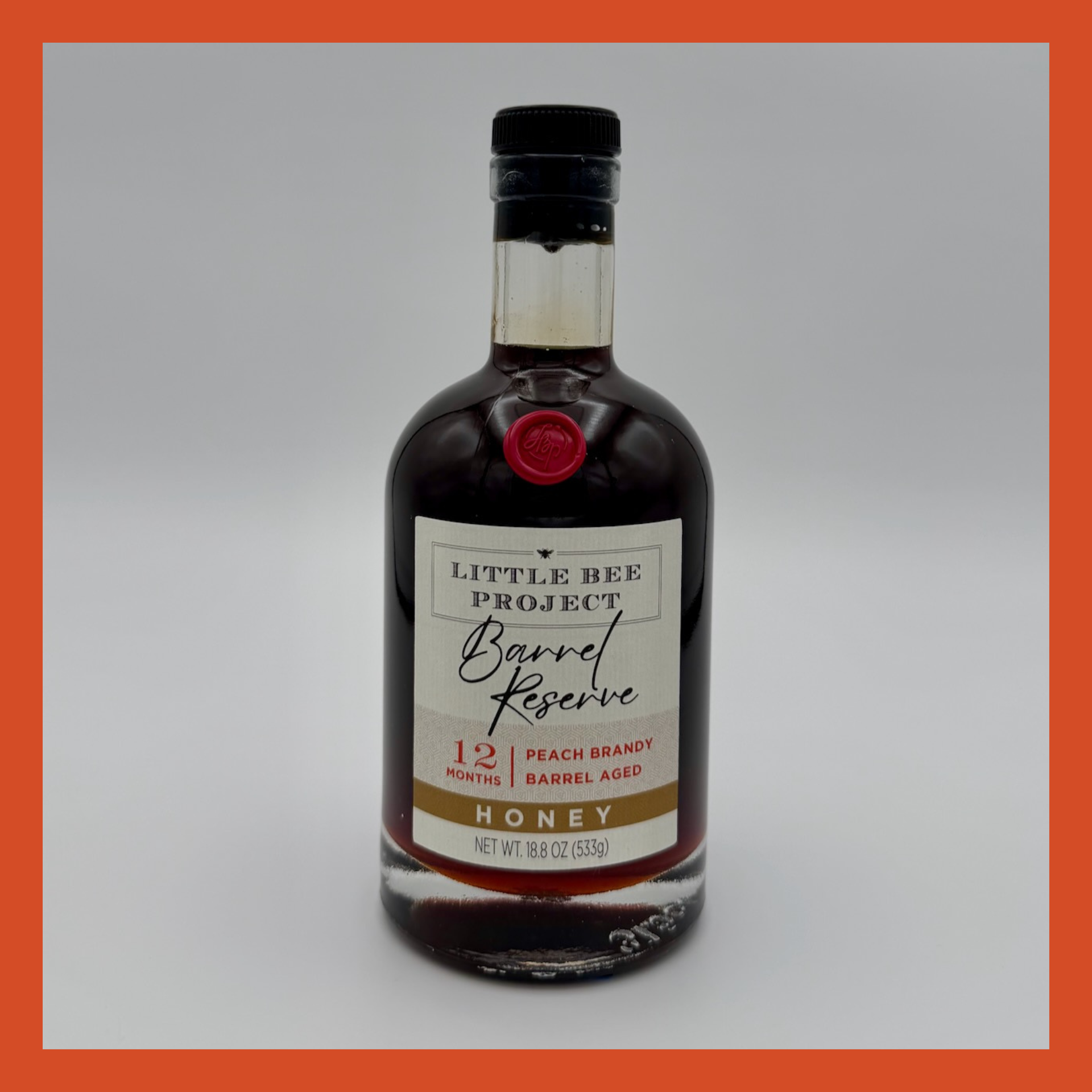 12 mo. Peach Brandy Barrel Reserve Honey