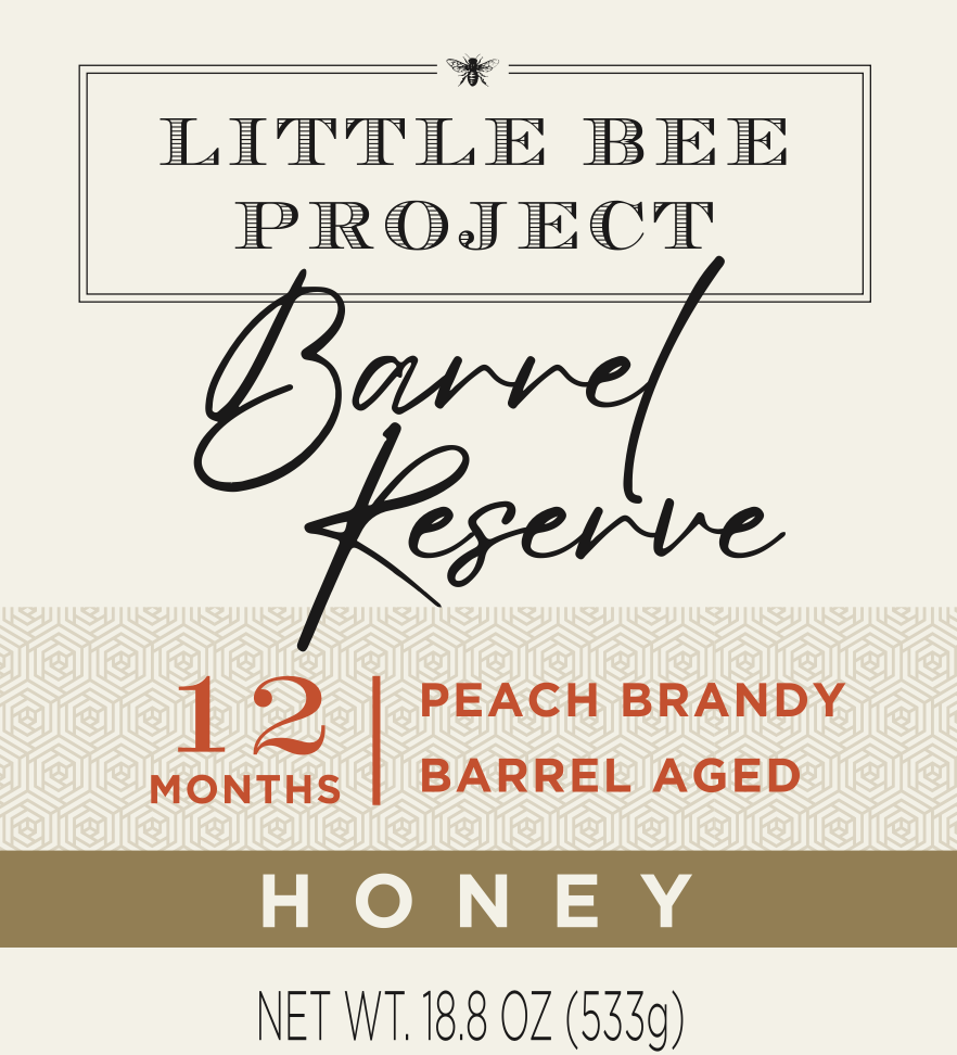 | Peach Brandy Barrel Reserve | 12 Mo. Peach Brandy Barrel Aged Honey