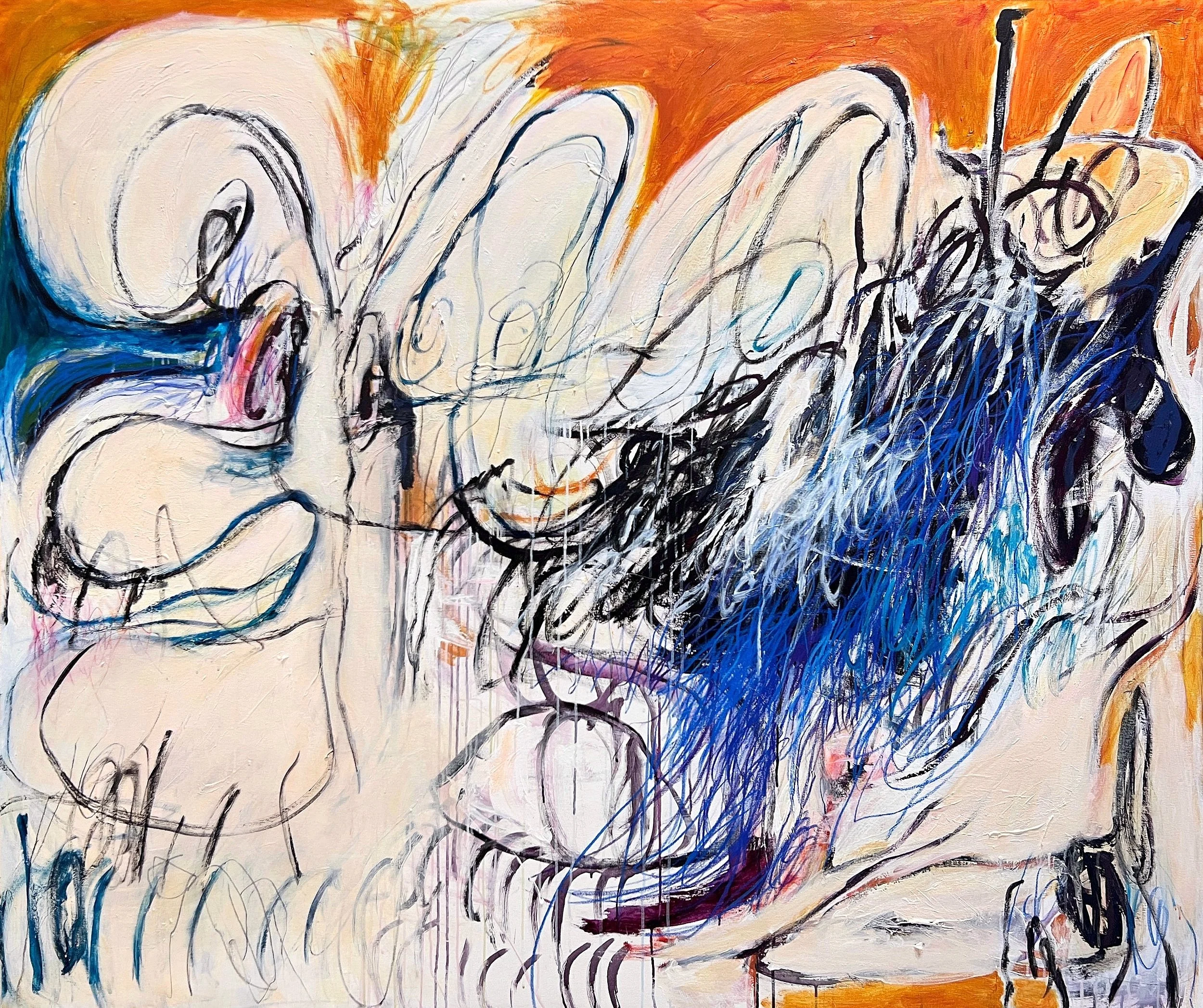  REVERIE 160 X 192 CM  ACRYLIC, PASTEL, AND GRAPHITE ON CANVAS 2024 