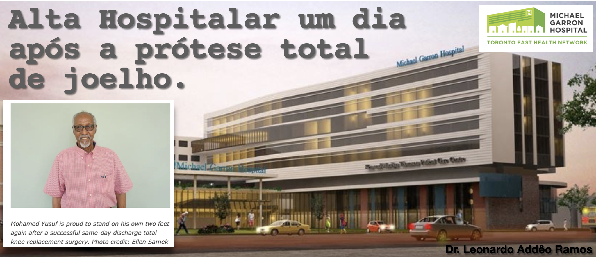 Cirurgia de prótese de joelho com alta hospitalar no mesmo dia ? 