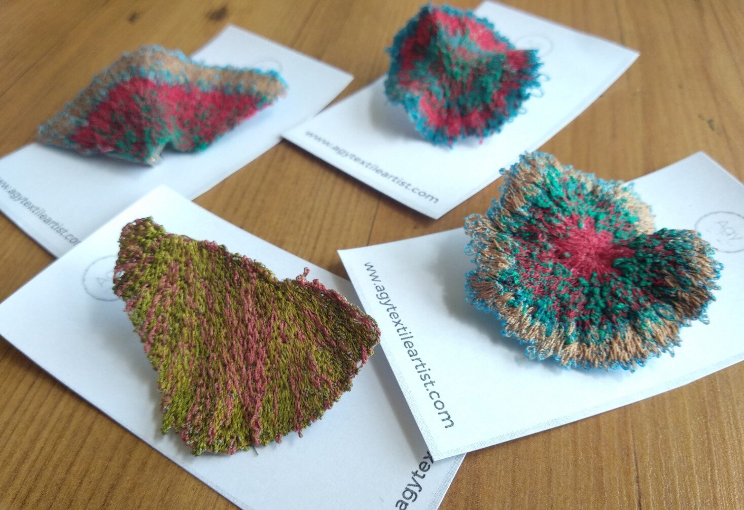 Wearable textile art created using free motion embroidery by Agy Textile Artist