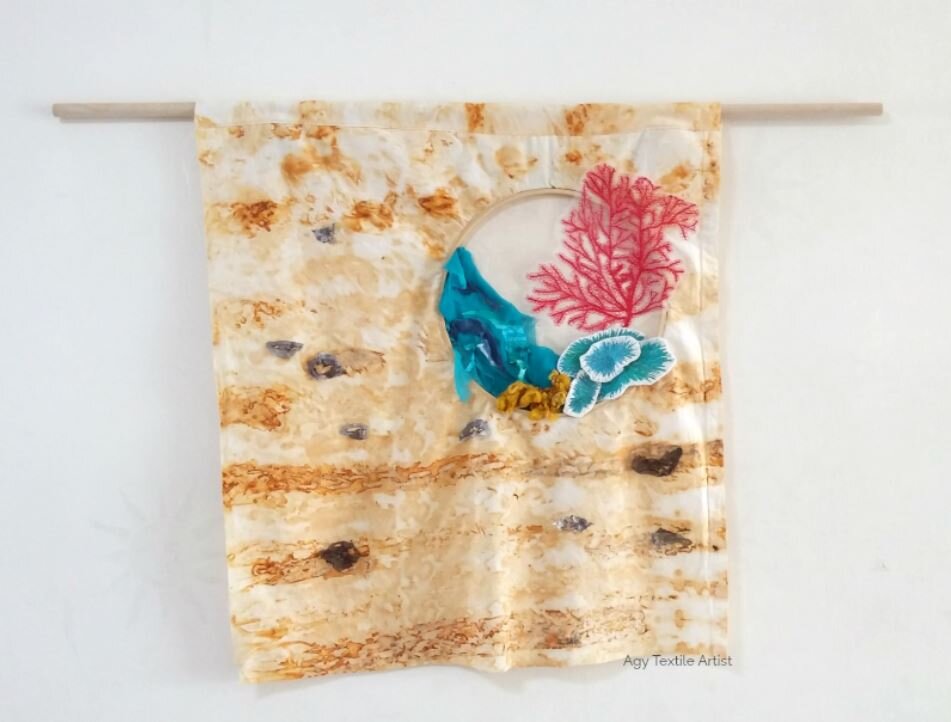 Ocean - Upcycled Textile Art Installation
