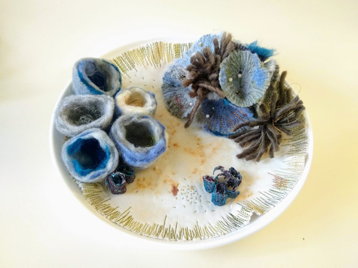 Coral Textile Art - Bowls of Fragility